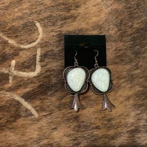 White buffalo earrings
